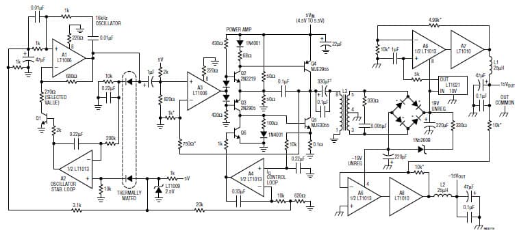 Ultra Low Noise Sine Wave Drive Converter (5V to 15V)