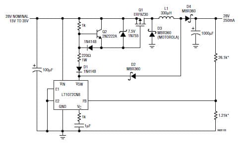 Positive Buck-Boost Converter (15V-35V to 28V)