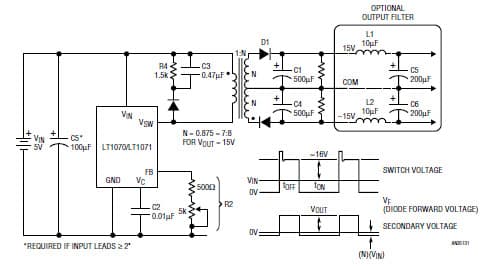 Totally Isolated Converter (5V to 15V)