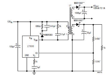 High Efficiency Flux Sensed Isolated Converter (12V to 5V)