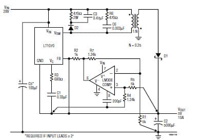 Positive Current Boosted Buck Converter (28V to 5V)