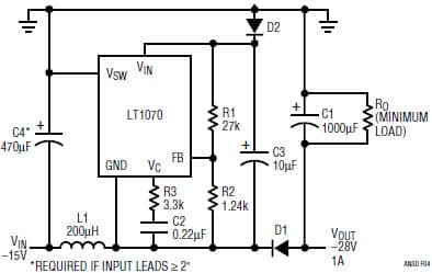 Negative Boost Regulator (15V to 28V)