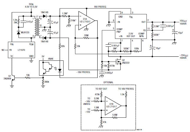 Low IQ, Isolated Converter (5V to 15V)