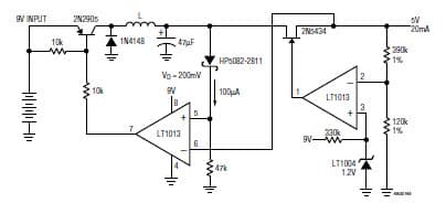 Switching pre-regulated Linear Regulator (9V to 5V)