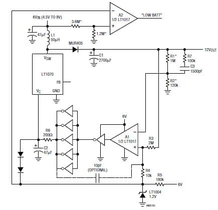 2A Converter with 150mA Quiescent Current (4.5V-8V to 12V)