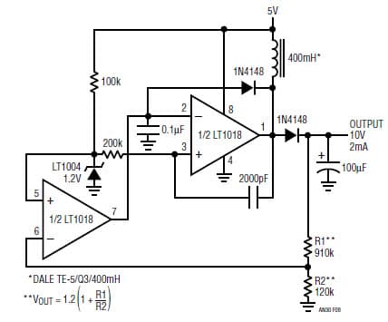 Regulated Up Converter (5V to 10V)