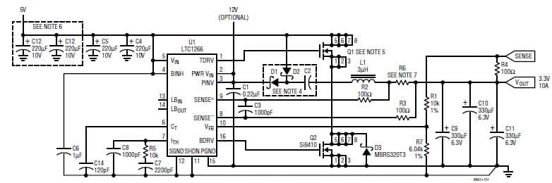 LTC1266, High Precision Microprocessor Supply