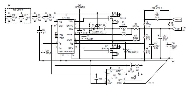 LTC1266, High Precision Microprocessor Supply