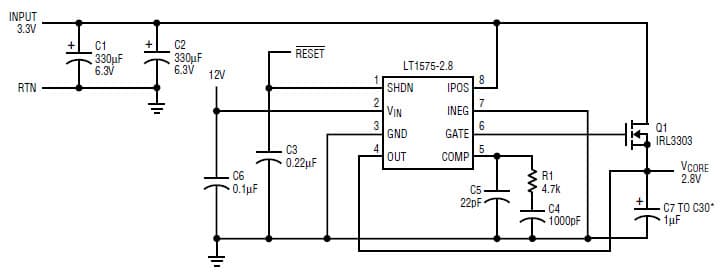 LT1575 UltraFast Linear Controller Makes Fast Transient Response Power Supplies