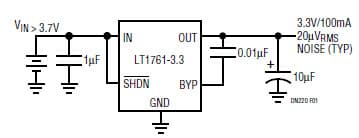 LT1761-3.3, Low Noise, Low Dropout Micro-power Regulator