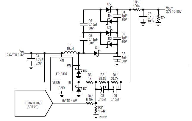 LT1930A, Fiber Optic Communication Systems Benefit from Tiny, Low Noise Avalanche Photodiode Bias Supply