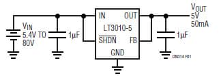 LT3010-5, 80V Linear Regulator is Micro-power