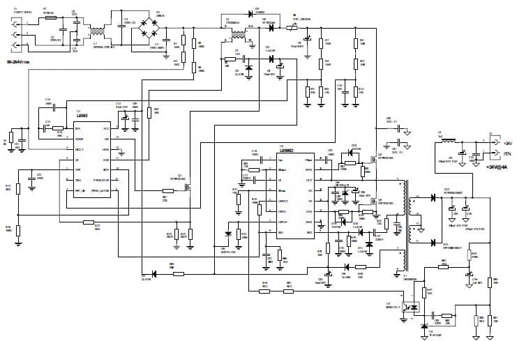 100W, 24V AC to DC Single Output Power Supply for Consumer Electronics