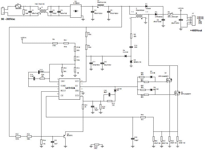 400W, 400V AC to DC Single Output Power Supply for ATX Power Supply