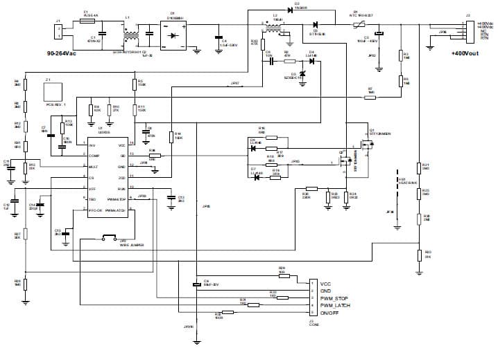 EVL6563S-250W, Evaluation Board for the L6563S 250 W transition-mode PFC pre-Regulator