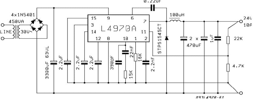 24V AC to DC Single Output Power Supply