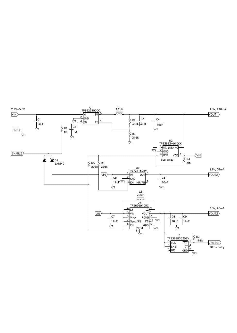 SLVA288A, 1.3V, 1.8V, 3.3V DC to DC Multi-Output Power Supply for FPGA Solutions