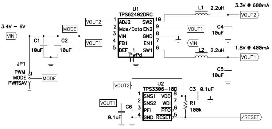 SLVA296A, 1.8V, 3.3V DC to DC Multi-Output Power Supply for Digital Still Camera