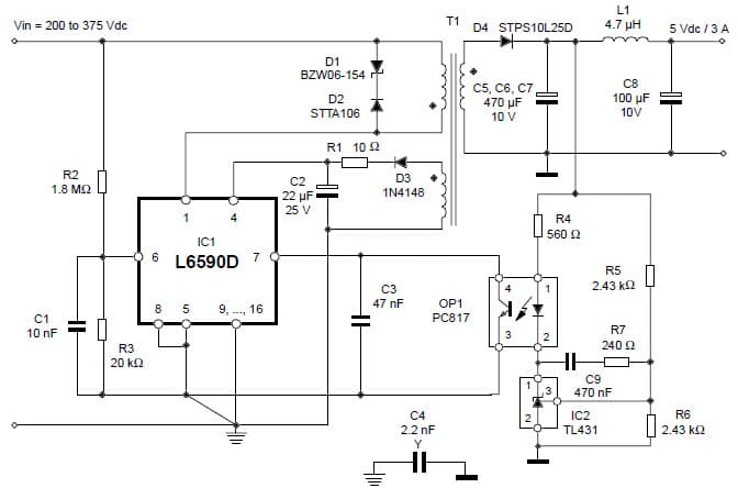 15W, 5V DC to DC Single Output Power Supply for CRT Monitor