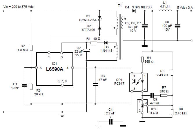 15W, 5V DC to DC Single Output Power Supply for Desktop PC