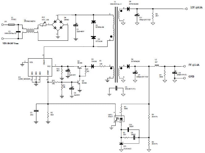 11.1W, 5V, 12V AC to DC Single Output Power Supply for Consumer Electronics