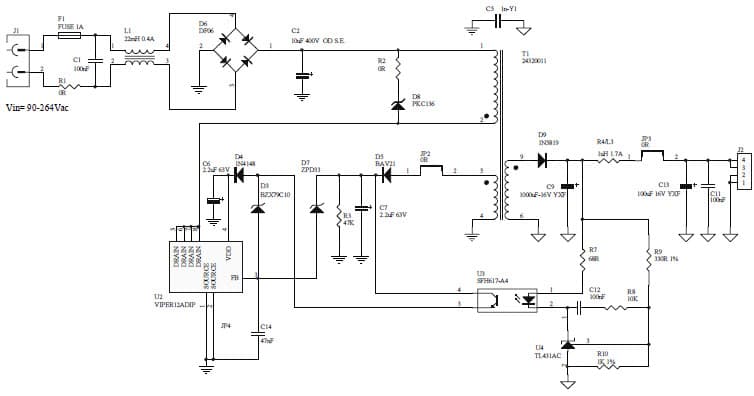 3.3V AC to DC Single Output Power Supply for Consumer Electronics