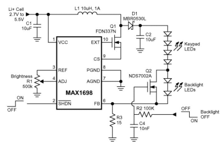 LED Display Driver for Cellular Phone