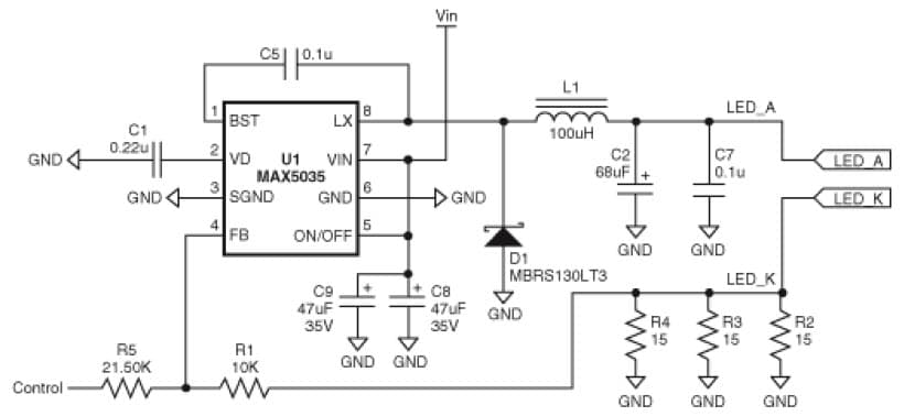 2-LEDs High Brightness LED Driver for Automotive Lighting