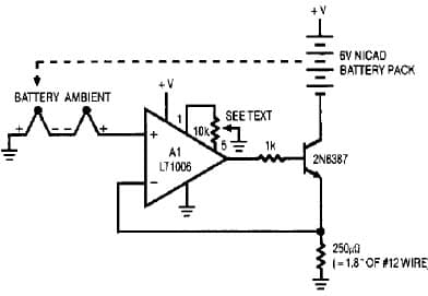 LT1006, Fast Charge Circuit for NiCad Batteries