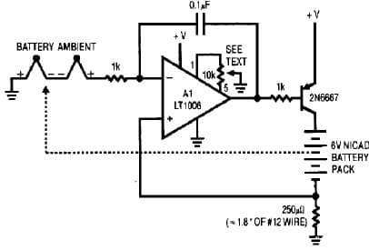 LT1006, Fast Charge Circuit for NiCad Batteries