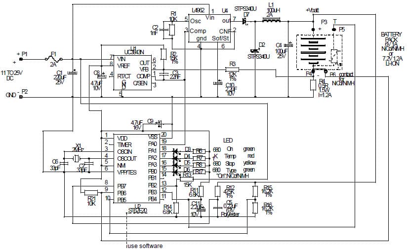 7.2V, 4-Cell, Lithium-Ion Battery Charger for Audio