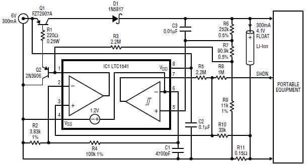 LTC1541, Lithium-Ion Battery Charger