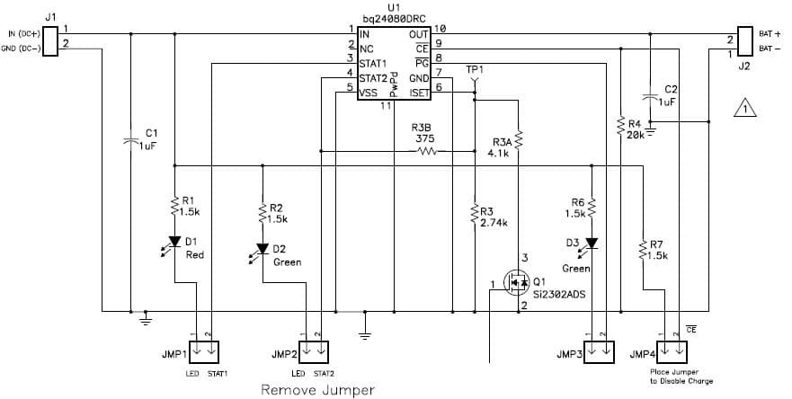 1-Cell, Lithium-Ion Battery Charger for Digital Camera