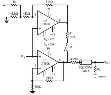 ±5V Analog Amplification for Video/Imaging