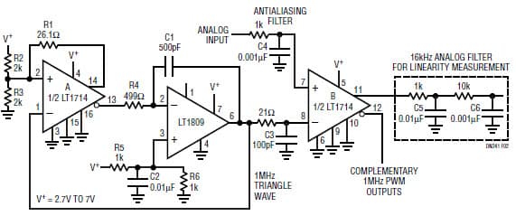 2.7 to 7V Analog Amplification for Video/Imaging