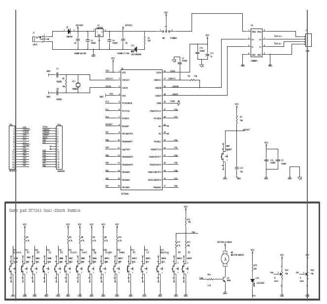 ST7 MCU Development System for Gamepad/Joystick