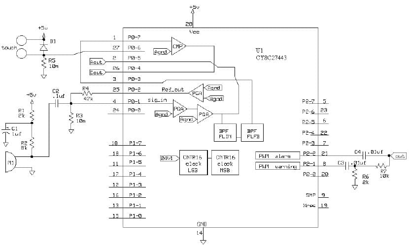 PSoC Embedded System for Sonic Alarm