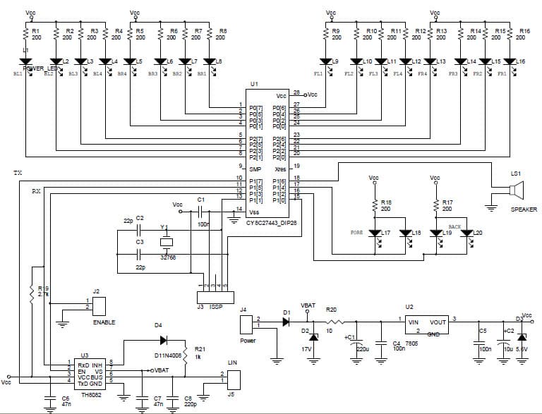 Automotive - Ultrasonic Vehicle Parking Assistant with LIN Master 2.0 Interface