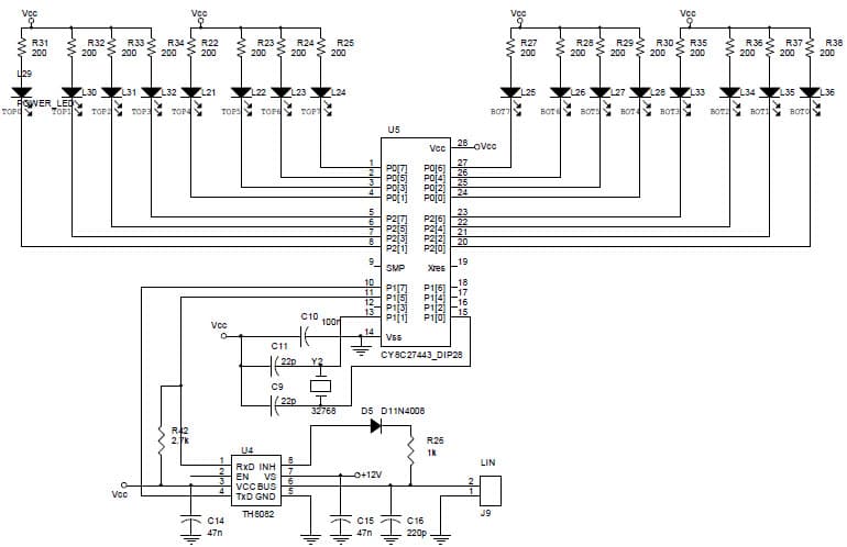 LIN Master Demonstration Board Using PSoC Device