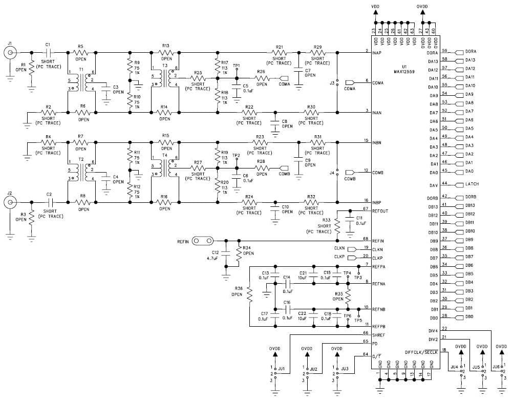 MAX12557, 14-Bit High Resolution, High Speed Data-Converter Analog-Input Section