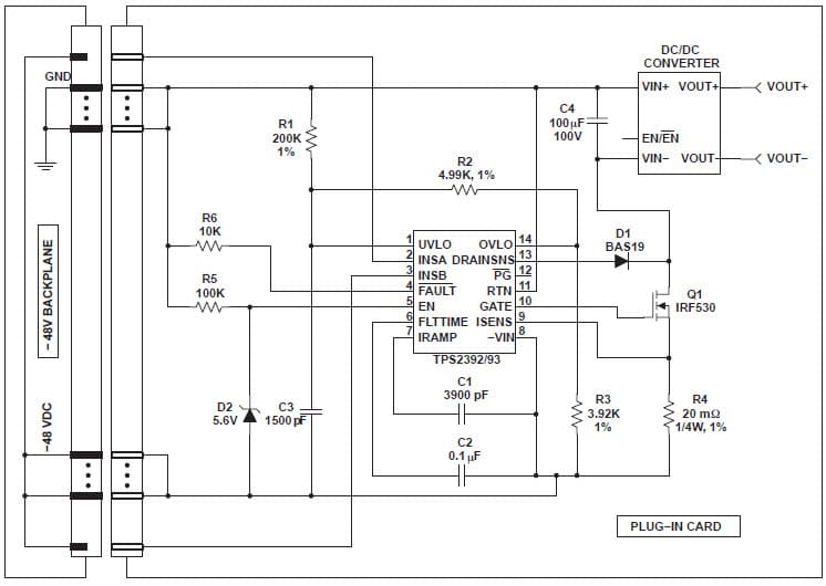 Hot-Swap Controller for Distributed Power System