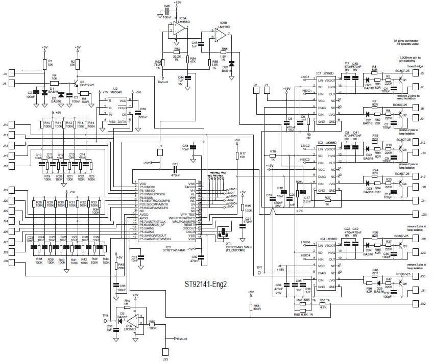 Typical Control Board Circuit for AC Motor Control Applications