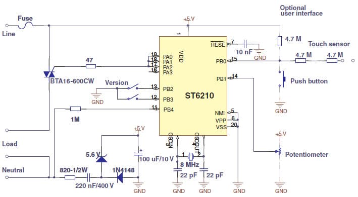 AN392: MCUs and TRIAC-based Dimmers Application Circuit