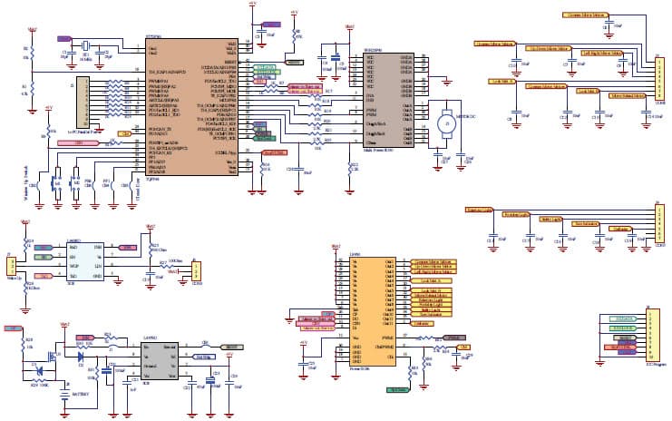 AN2334: Complete Car Door Module Application Circuit