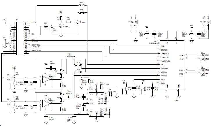 STEVAL-SPMD150V2, Demonstration Board for SPMD150STP Stepper Motor Driver