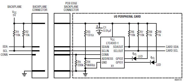 Addressable I2C Bus Buffer Provides Capacitance Buffering, Live Insertion and Nested Addressing in 2-Wire Bus Systems