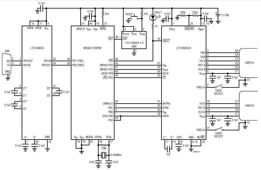 Single Interface Chip Controls Two Smart Cards Reference Design