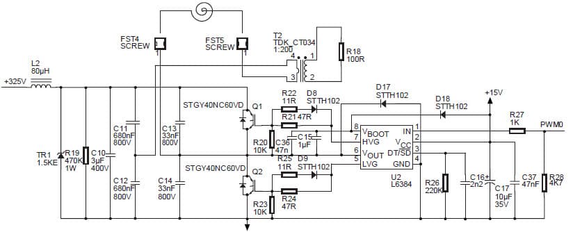 AN2384, Evaluation Board for a MOSFET Power Driver for Induction Cooking