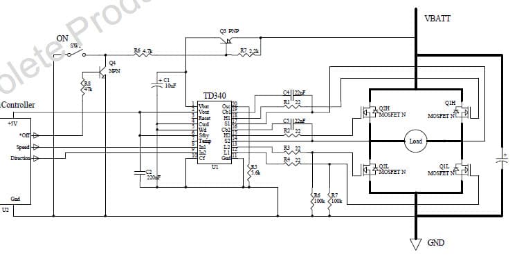 MOSFET Power Driver for DC Motor