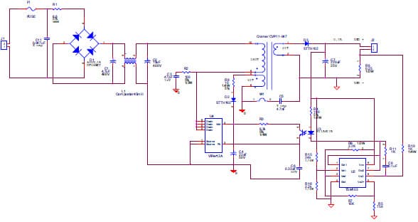 Constant current (700mA) LED driver using VIPer12A PWM controller